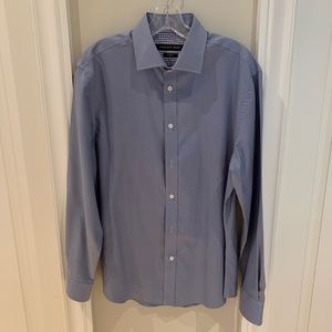ANDREW MARC Blue Button Down Shirt Slim fit sz L